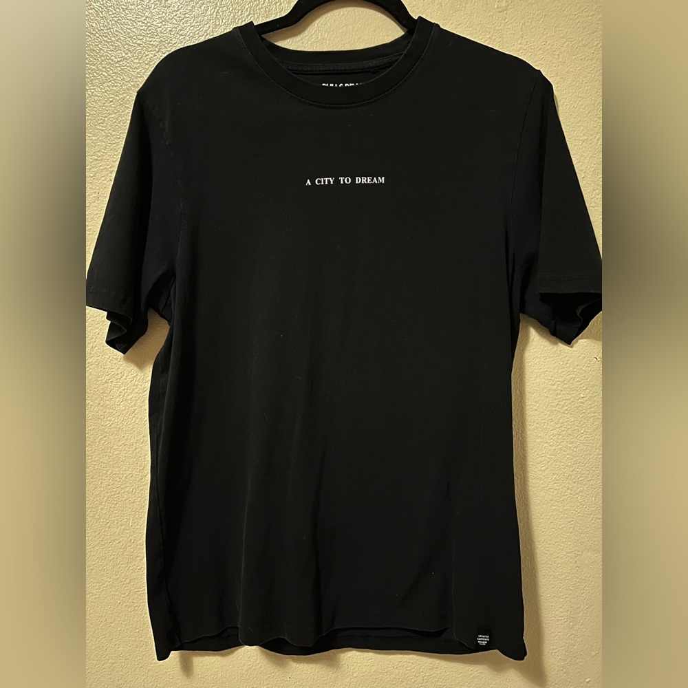 Pull&Bear Black Tee with Dream Text